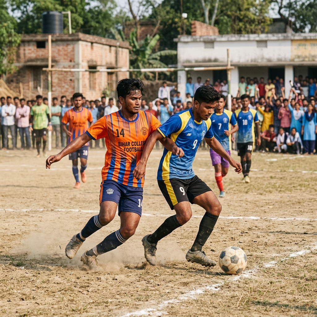 Football match at campus
